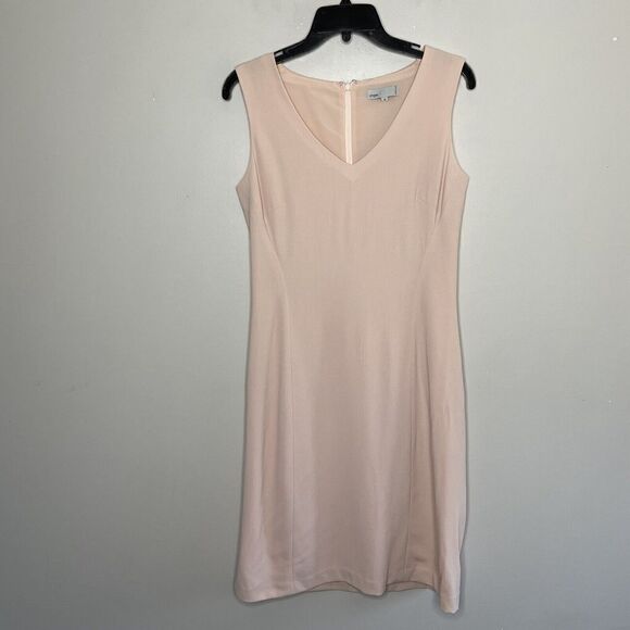 UNGER Dress Womens 6 Pink Sleeveless Lined 100% Virgin Wool Career - Picture 1 of 6